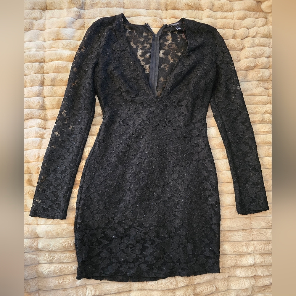 Speechless Black Lace Maxi Dress